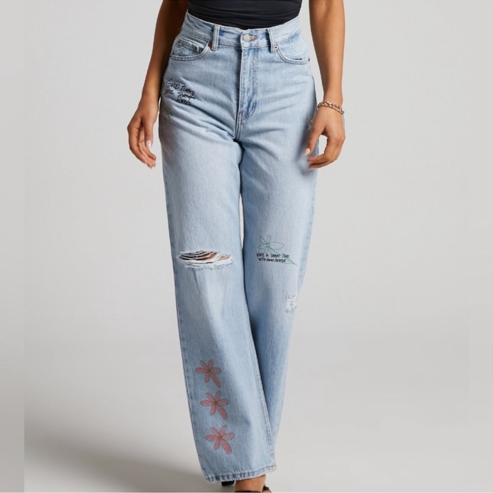 Dr denim scribble flare jeans